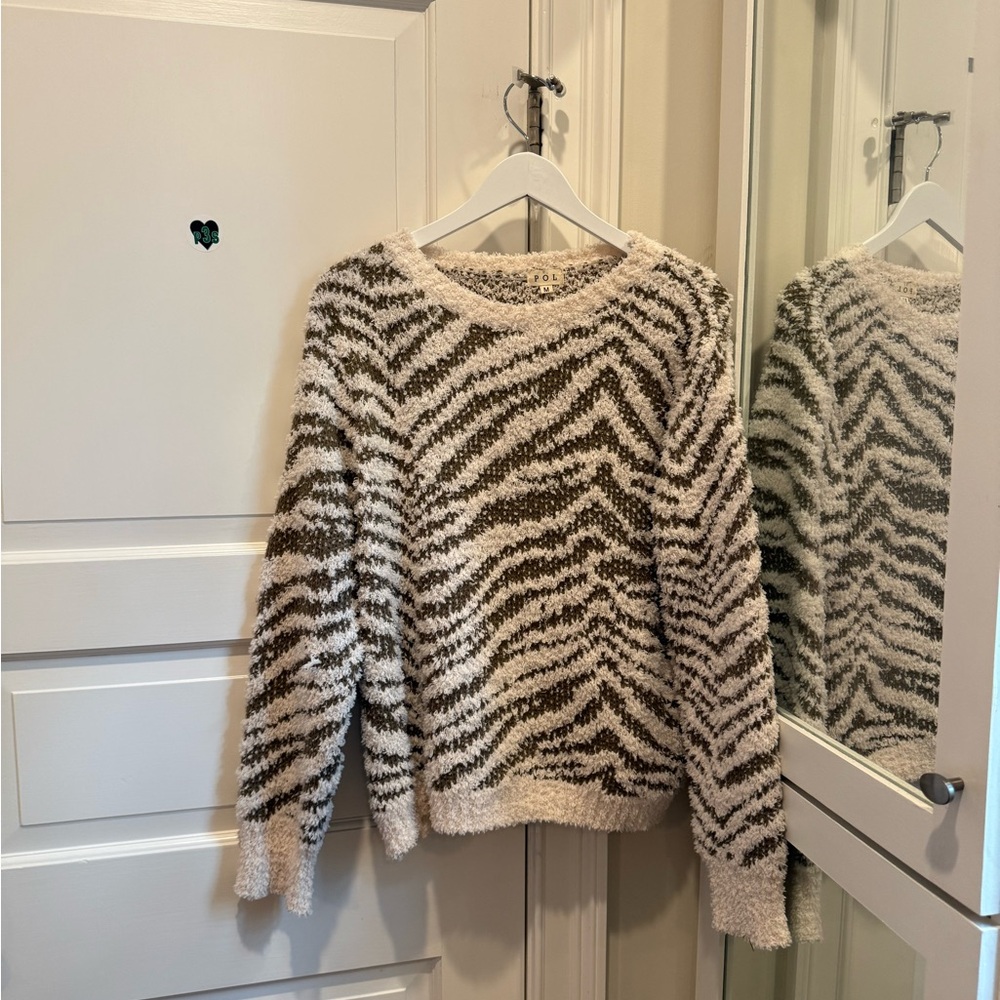 Cozy Zebra Print Sweater
